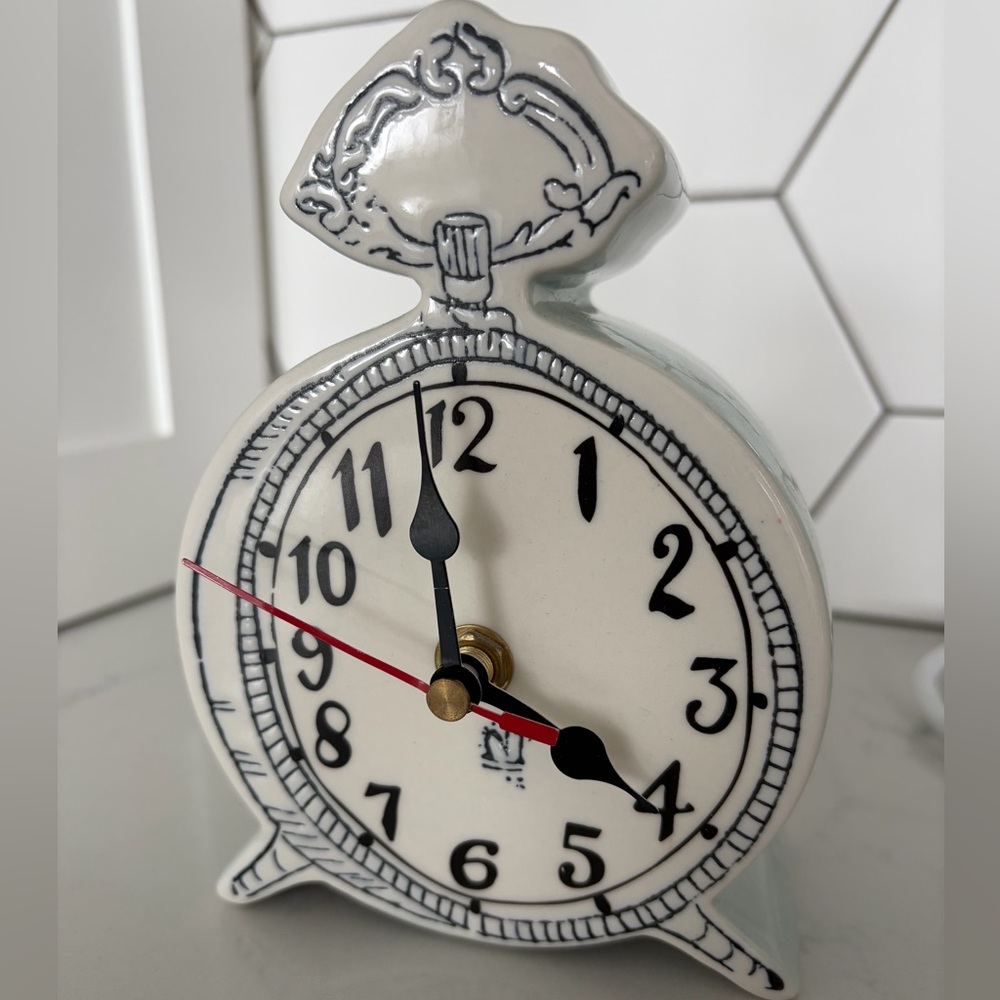 Molly Hatch for Anthropologie tick tock Clock robins egg blue